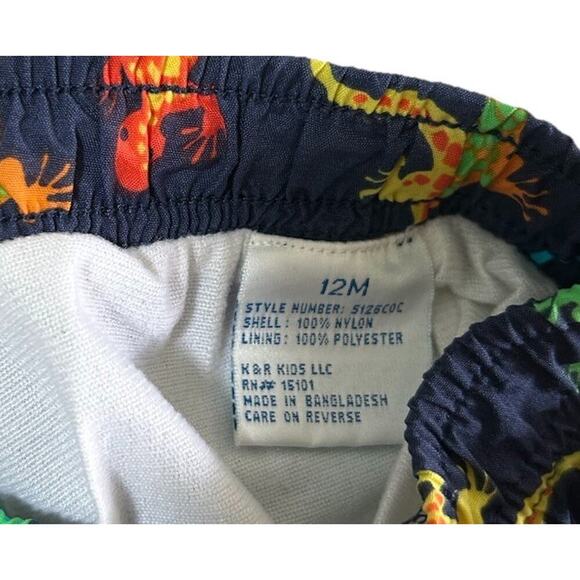 Vintage Carter’s Baby Boy 12 Month Swimsuit Trunk Bottoms Lizard Print - Picture 4 of 5